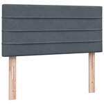 vidaXL Sommier à lattes de lit et matelas gris foncé 100x210cm velours