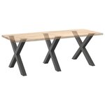 vidaXL Pieds de table à manger en forme de X 3 pièces Anthracite 90 x (72-73) cm Acier