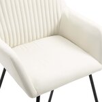 vidaXL Chaises à manger lot de 4 crème tissu
