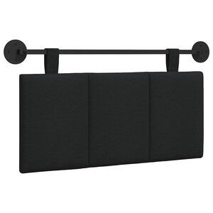 vidaXL Tête de lit suspendue Noir Tissu