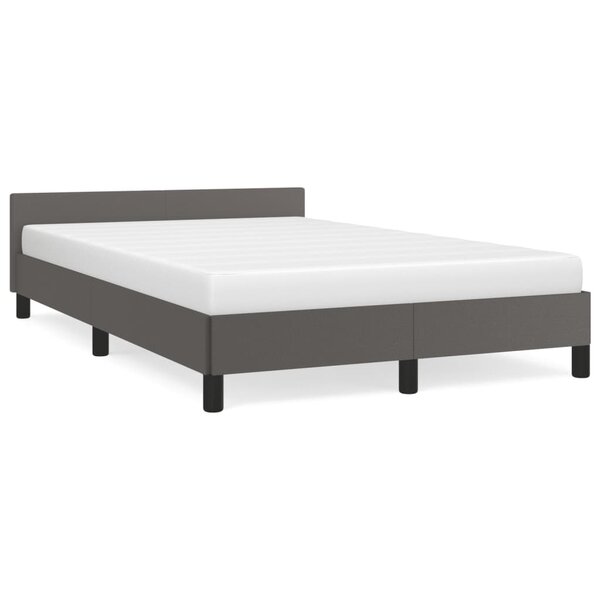 vidaXL Cadre de lit sans matelas gris 120x190 cm similicuir
