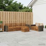 vidaXL Ensemble de canapés d'extérieur 7 pc Naturel
