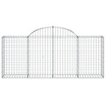 vidaXL Paniers à gabions arqués 8 Pièces 200x30x80/100 cm Fer galvanisé