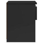 vidaXL Table de chevet noir brillant 40x30x39 cm bois d’ingénierie