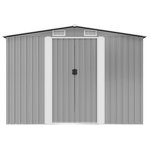 vidaXL Abri de stockage pour jardin métal gris 257x205x178 cm