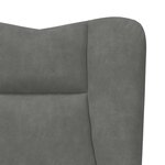 vidaXL fauteuil Gris foncé 63 x 67 x 94 cm Velours