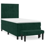 vidaXL Sommier à lattes de lit avec matelas Vert foncé 100x200 cm