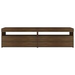 vidaXL Meubles TV avec lumières LED 2 Pièces Chêne marron 75x35x40 cm