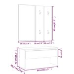 vidaXL Ensemble de meubles de couloir Chêne fumé Bois d'ingénierie