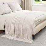 vidaXL Couvertures à jeter 6 Pièces Crème 200 x 150 cm Toison