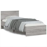 vidaXL Cadre de lit sans matelas avec tête de lit 75x190 cm