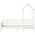 vidaXL Lit de jour avec toit sans matelas blanc 90x200 cm bois massif