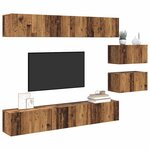 vidaXL Ensemble meuble TV Montage mural Bois Ancien Bois d'ingénierie