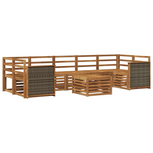 vidaXL Ensemble de canapés d'extérieur 8 pc Naturel