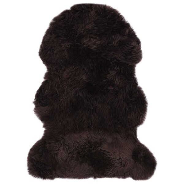 vidaXL Tapis en peau de mouton 60 x 90 cm Marron