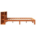 vidaXL Lit bibliothèque sans matelas cire marron 120x190cm pin massif