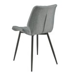 Lot de 2 chaise de cuisine salle à manger bureau pour restaurants housse textile pieds en métal siège rembourré 77 cm gris 03_0002759