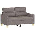 vidaXL Ensemble de canapés 3 Pièces avec coussins taupe tissu