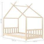 vidaXL Cadre de lit d'enfant Bois de pin massif 70x140 cm