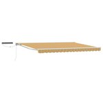 vidaXL Auvent rétractable électrique Jaune  Gris et Blanc 4 5 × 3 m