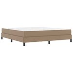 vidaXL Cadre de lit avec matelas Cappuccino 180 x 200 cm tissu