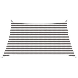 vidaXL Voile d'ombre Gris clair et blanc 3 / 4 x 2 m HDPE