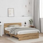 vidaXL Cadre de Lit Chêne artisanal 120 x 190 cm Bois d'ingénierie