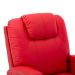 vidaXL Fauteuil de massage Rouge Similicuir