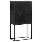 vidaXL Buffet Noir 60x30x120 cm Bois massif d'acacia et de manguier