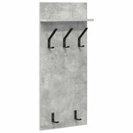 vidaXL Porte-manteau mural avec étagère Gris béton 90 x 40 x 10 cm