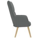 vidaXL Chaise de relaxation Gris foncé Tissu