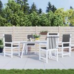 vidaXL Coussins de chaise à dossier bas lot de 4 anthracite mélangé