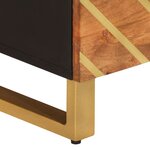 vidaXL Meuble TV marron et noir 70x33 5x46 cm bois massif de manguier
