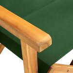 vidaXL Chaise de metteur en scène bois massif d'acacia vert
