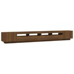 vidaXL Ensemble de meubles TV avec lumières LED 3 Pièces Chêne marron