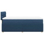 vidaXL Sommier à lattes de lit avec matelas Bleu 90x200 cm Tissu