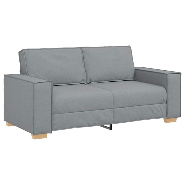 vidaXL Canapé 2 places Gris clair 140 cm Tissu