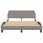 vidaXL Cadre de lit Dover taupe 140x190 cm tissu