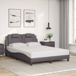 vidaXL Cadre de lit Viana sans matelas gris 120x200 cm similicuir
