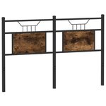 vidaXL Tête de lit de remplacement chêne fumé 137 cm bois d'ingénierie et acier