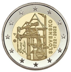 Pièce de monnaie 2 euro commémorative slovaquie 2022 – machine à vapeur atmosphérique