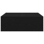 vidaXL Table basse en chêne noir - 100 x 100 x 35 cm  faite en bois d'ingénierie de qualité.