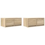 vidaXL Meubles TV 2 Pièces chêne sonoma 60x31x25 5 cm bois d'ingénierie