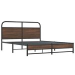 vidaXL Cadre de lit sans matelas 150x200 cm chêne marron