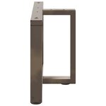 vidaXL Pieds de table basse en T 2 pièces noir 60 x 25 x (42-43) cm acier