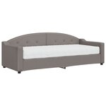 vidaXL Lit de jour avec matelas taupe 80x200 cm tissu