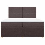 vidaXL Sommier à lattes de lit avec matelas Marron foncé 200x200 cm