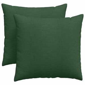 vidaXL Coussins de canapé 2 Pièces Vert foncé 45 x 45 cm