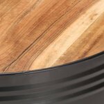 vidaXL Table basse Noir 68x68x36 cm Bois d'acacia massif