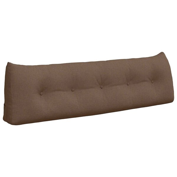 vidaXL Coussin de Dos Marron 160 x 24 x 50 cm tissu